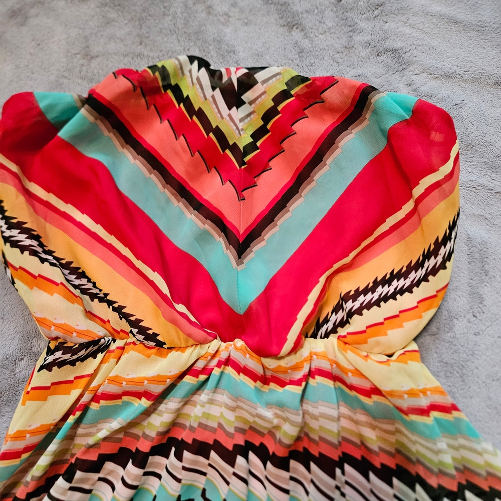 Ruby Rox Strapless Multi Color Dress - Picture 4 of 5